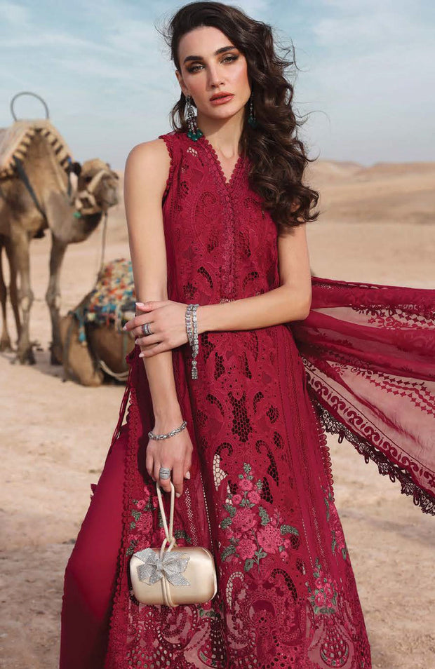 Mariab - Maria B Voyage a'Luxe x Morocco Luxury Lawn'25 Embroidered Suits Unstitched 3 Piece - Summer Collection - aubranz.com