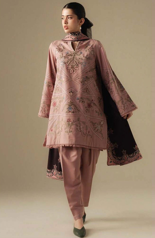 Zara_Shahjahan - COCO WINTER'25 BY ZARA SHAHJAHAN EMBROIDERED KHADDAR SUITS UNSTITCHED 3 PIECE - WINTER COLLECTION - aubranz.com