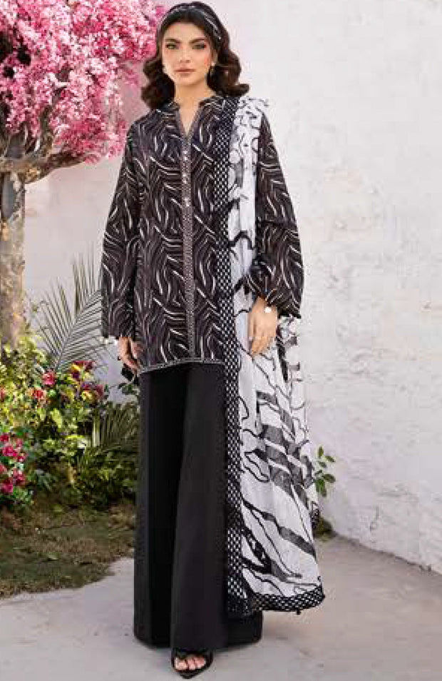 Mariab - Maria B M Basic Vol-1 Printed Lawn Suits Unstitched 3 Piece - Summer Collection - aubranz.com