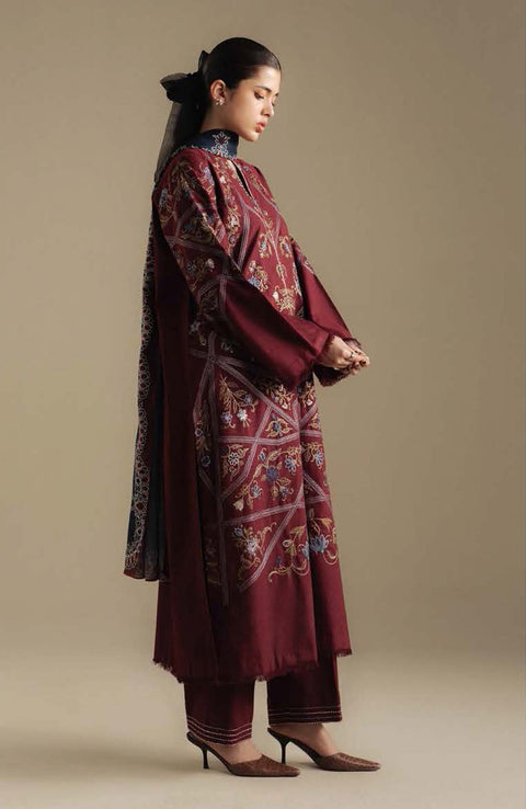 Zara_Shahjahan - COCO WINTER'25 BY ZARA SHAHJAHAN EMBROIDERED KHADDAR SUITS UNSTITCHED 3 PIECE - WINTER COLLECTION - aubranz.com