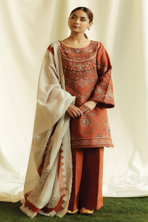 Zara_Shahjahan - COCO WINTER COLLECTION'24 BY ZARA SHAHJAHAN 3 PIECE UNSTITCHED WINTER COLLECTION - aubranz.com