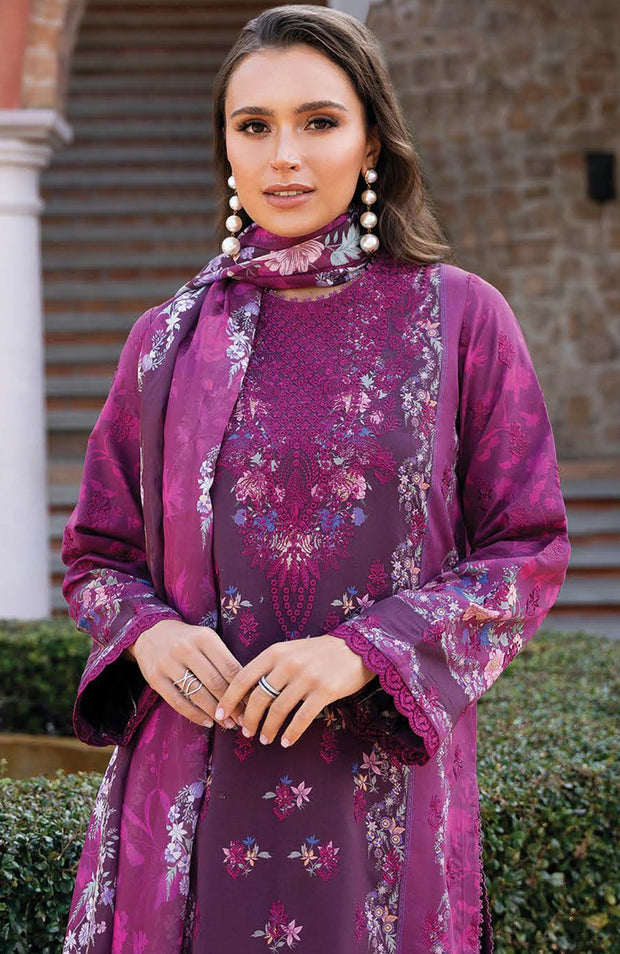 Afrozeh - Afrozeh Damask Lawn'25 Embroidered Suits Unstitched 3 Piece - Summer Collection - aubranz.com
