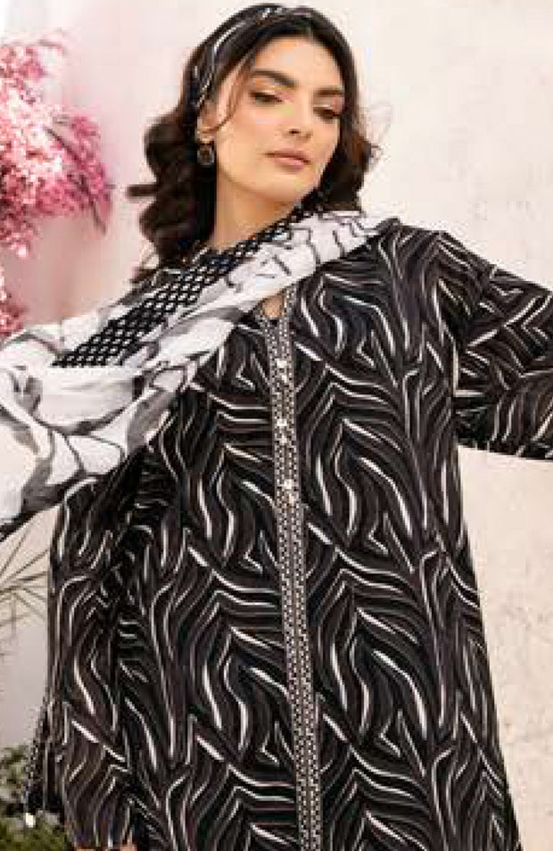 Mariab - Maria B M Basic Vol-1 Printed Lawn Suits Unstitched 3 Piece - Summer Collection - aubranz.com