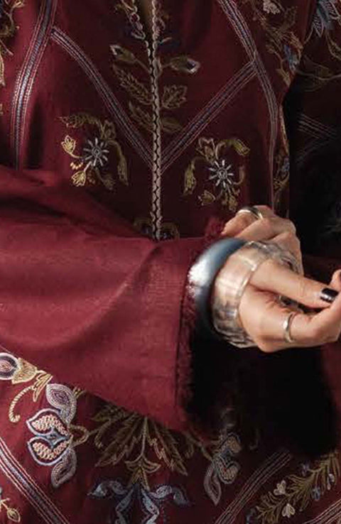 Zara_Shahjahan - COCO WINTER'25 BY ZARA SHAHJAHAN EMBROIDERED KHADDAR SUITS UNSTITCHED 3 PIECE - WINTER COLLECTION - aubranz.com