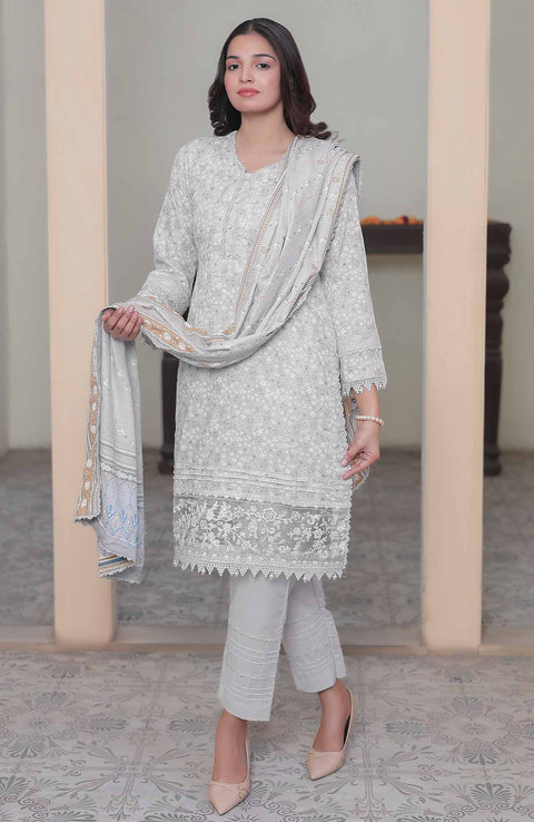 Abtextiles - Meerub Ikat Vol 2 Wrinkle Free Collection'25 By Ab Textile Embroidered Lawn Suit Unstitched 3 Piece - Summer Collection - aubranz.com