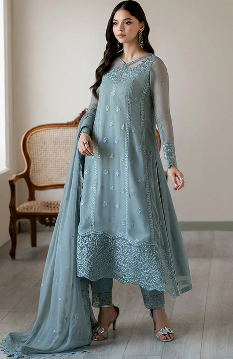 Azure - Azure Ensembles Festive Lawn'25 Embroidered Suits Unstitched 3 Piece - Summer Collection - aubranz.com