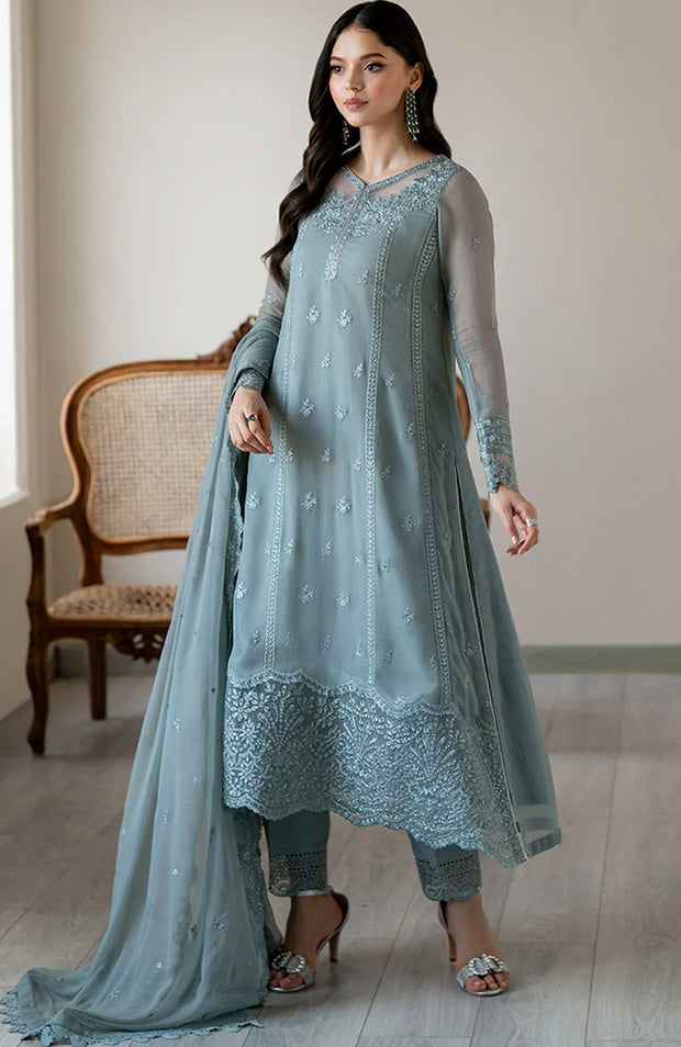 Azure - Azure Ensembles Festive Lawn'25 Embroidered Suits Unstitched 3 Piece - Summer Collection - aubranz.com