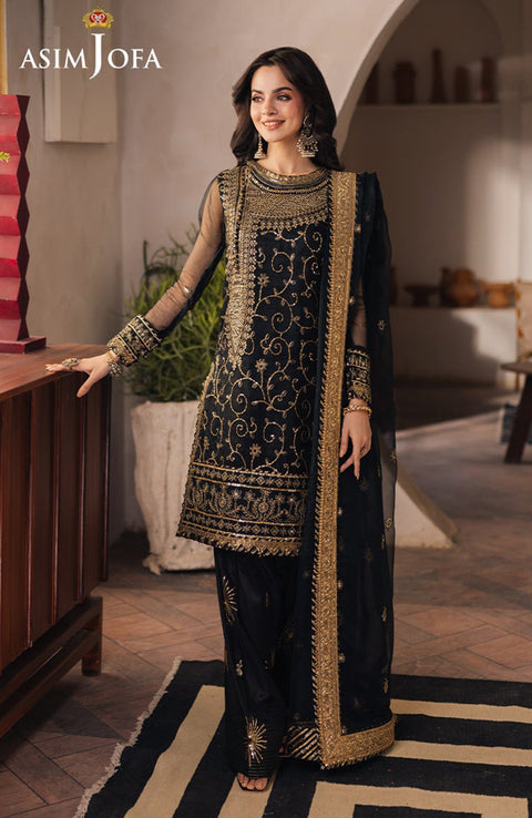Asimjofa - Heeriye By Asim Jofa Collection'25 Embroidered Net Suit Unstitched 3 Piece - Festive Collection - aubranz.com