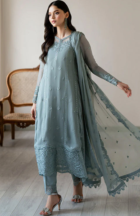 Azure - Azure Ensembles Festive Lawn'25 Embroidered Suits Unstitched 3 Piece - Summer Collection - aubranz.com