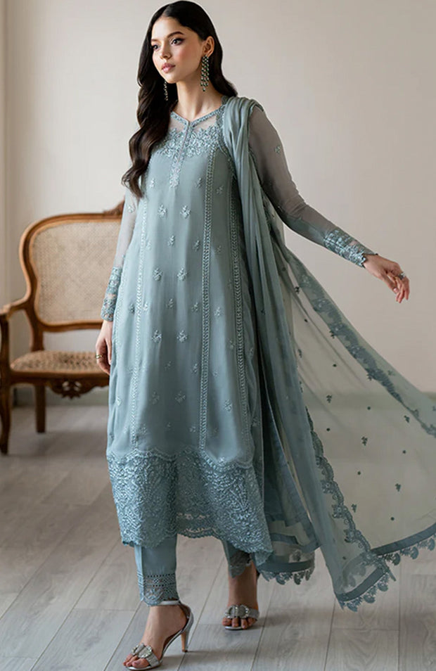 Azure - Azure Ensembles Festive Lawn'25 Embroidered Suits Unstitched 3 Piece - Summer Collection - aubranz.com