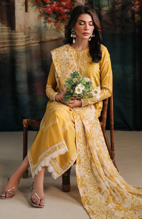 Zarif - ZARIF EMBROIDERED RAW SILK SUITS UNSTITCHES 3 PIECE - WINTER COLLECTION - aubranz.com