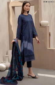 Zarif - Festive Embroidered Printed Edit'24 By Zarif Lawn Suit Unstitched 3 Piece Summer Collection - aubranz.com