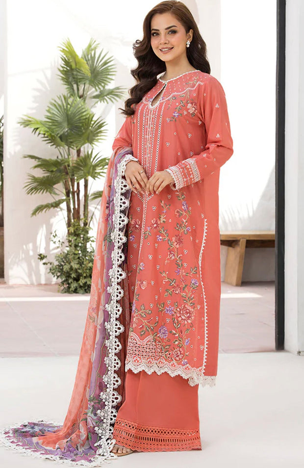 Sobia_Nazir - Sobia Nazir Vital Lawn'25 Embroidered Suits Unstitched 3 Piece - Summer Collection - aubranz.com