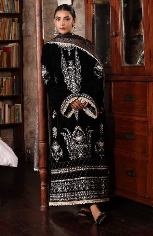 Sadiaasad - SUZAANIKARI WINTER SHAWL'24 BY NOOR BY SAADIA ASAD Embroidered Suits Unstitched 3 Piece - Winter Collection - aubranz.com