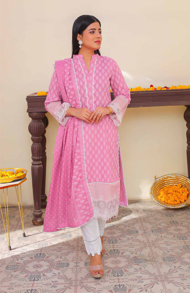 Abtextiles - Meerub Ikat Vol 2 Wrinkle Free Collection'25 By Ab Textile Embroidered Lawn Suit Unstitched 3 Piece - Summer Collection - aubranz.com