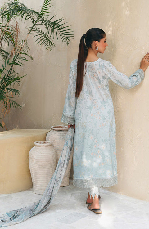 Abyaan - Aabyaan Shezlin Chikankari Lawn'25 Embroidered Suit Unstitched 3 Piece - Summer Collection - aubranz.com