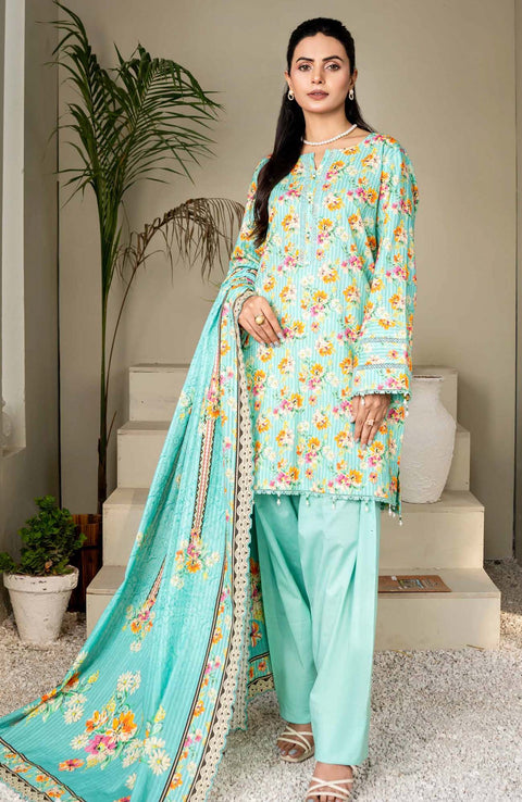 Firdous - RESHAM CAMBRIC BY FIRDOUS PRINTED SUITS UNSTITCHED 3 PIECE - WINTER COLLECTION - aubranz.com