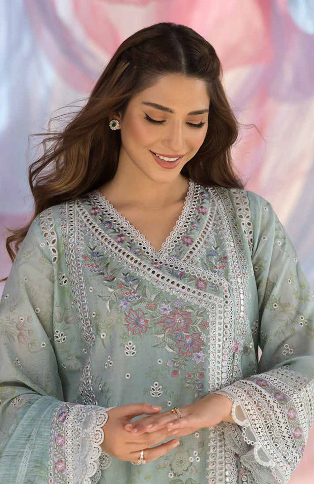Sobia_Nazir - Sobia Nazir Luxury Lawn'25 Embroidered Suits Unstitched 3 Piece - Summer Collection - aubranz.com