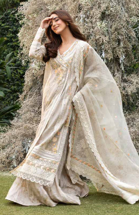Sobia_Nazir - Sobia Nazir Luxury Lawn'25 Embroidered Suits Unstitched 3 Piece - Summer Collection - aubranz.com
