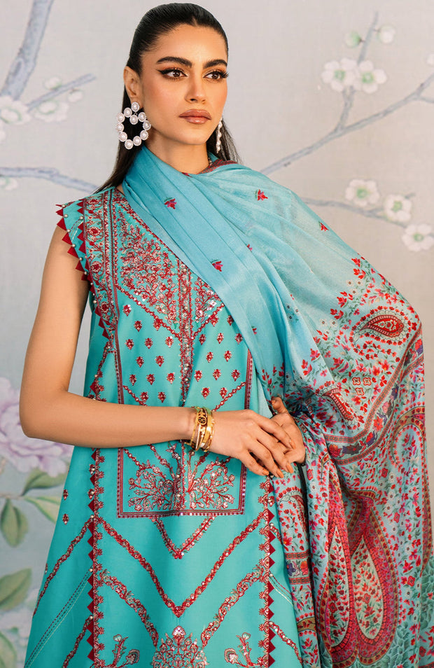 Binilyas - La'Hira Spring Summer By Bin Ilyas Lawn Collection'24 Unstitched 3 Piece Summer Collection - aubranz.com