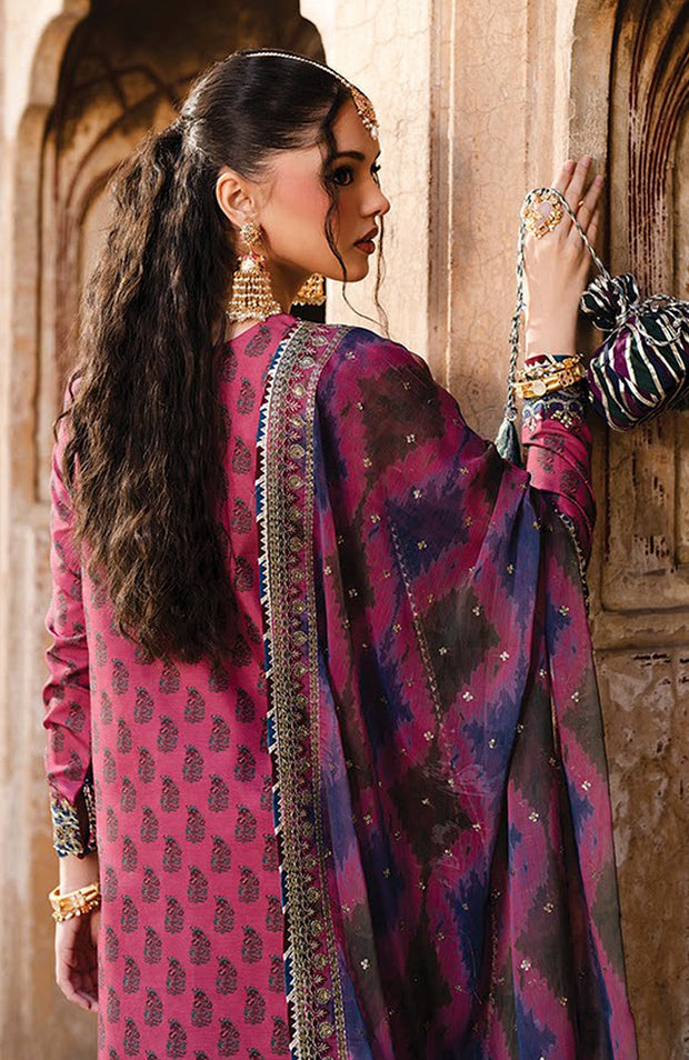 Xenia - Rumi Luxe'25 By Xenia Embroidered Chiffon Suit Unstitched 3 piece - Formal Collection - aubranz.com