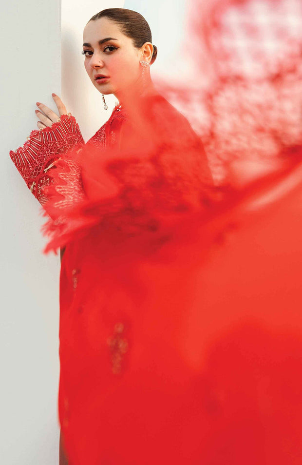 Qalamkar - Qalamkar Sahil Luxury Lawn'25 Embroidered Suit Unstitched 3 Piece - Summer Collection - aubranz.com