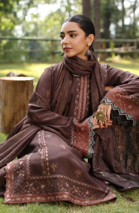 Sadiaasad - SUZAANIKARI WINTER SHAWL'24 BY NOOR BY SAADIA ASAD Embroidered Suits Unstitched 3 Piece - Winter Collection - aubranz.com