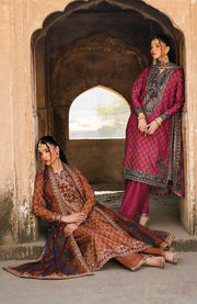 Xenia - Rumi Luxe'25 By Xenia Embroidered Chiffon Suit Unstitched 3 piece - Formal Collection - aubranz.com