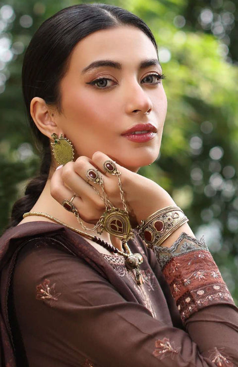 Sadiaasad - SUZAANIKARI WINTER SHAWL'24 BY NOOR BY SAADIA ASAD Embroidered Suits Unstitched 3 Piece - Winter Collection - aubranz.com