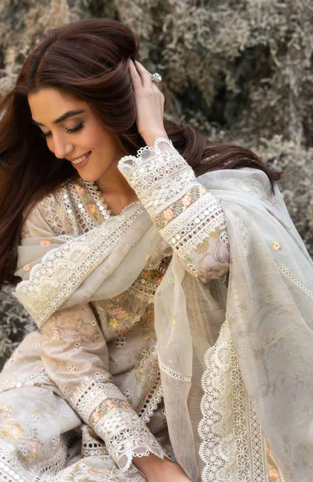 Sobia_Nazir - Sobia Nazir Luxury Lawn'25 Embroidered Suits Unstitched 3 Piece - Summer Collection - aubranz.com