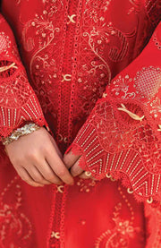 Qalamkar - Qalamkar Sahil Luxury Lawn'25 Embroidered Suit Unstitched 3 Piece - Summer Collection - aubranz.com