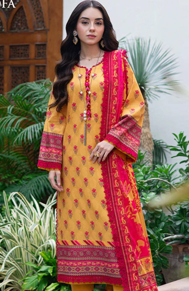 Asimjofa - Asim Jofa Lawn'25 Printed Suits Unstitched 3 Piece - Summer Collection - aubranz.com