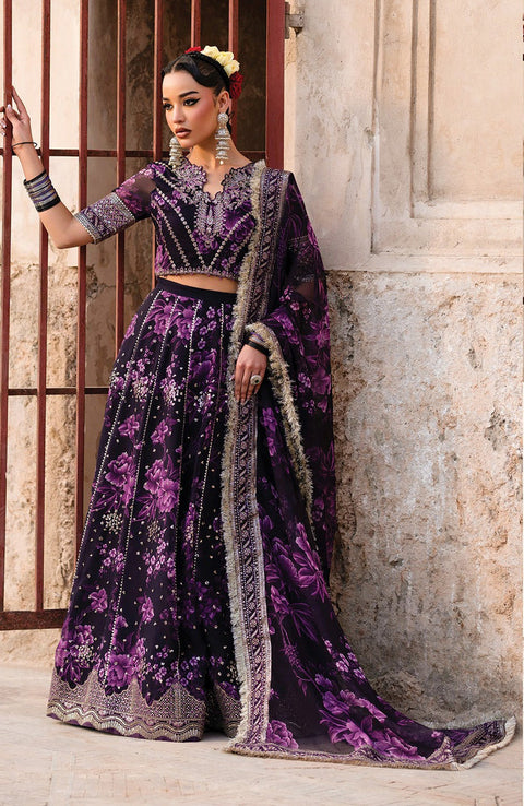 Xenia - Rumi Luxe'25 By Xenia Embroidered Chiffon Suit Unstitched 3 piece - Formal Collection - aubranz.com
