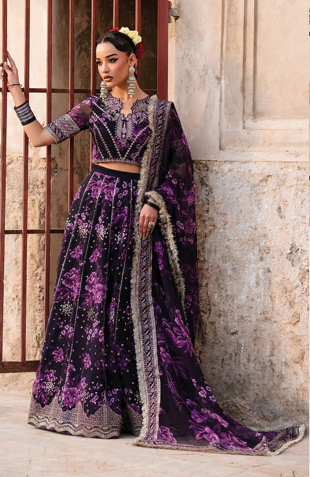 Xenia - Rumi Luxe'25 By Xenia Embroidered Chiffon Suit Unstitched 3 piece - Formal Collection - aubranz.com