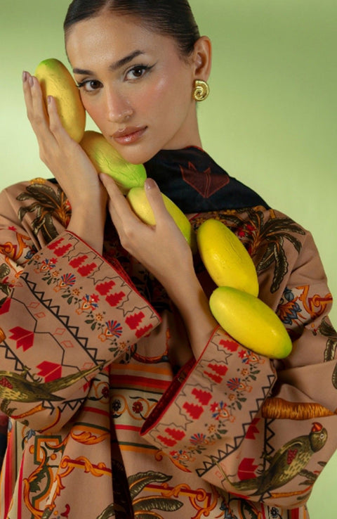 Saira_Rizwan - Joolie Prints Collecetion'25 By Saira Rizwan Printed Lawn Suit Unstitched 3 Piece - Summer Collection - aubranz.com