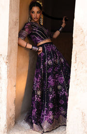 Xenia - Rumi Luxe'25 By Xenia Embroidered Chiffon Suit Unstitched 3 piece - Formal Collection - aubranz.com