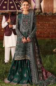 Nureh - Jhoomro By Nureh Embroidered Organza Suit Unstitched 3 Piece - aubranz.com