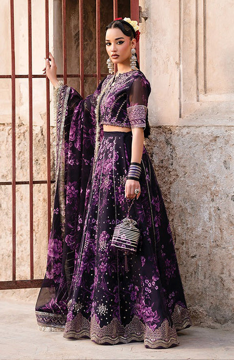 Xenia - Rumi Luxe'25 By Xenia Embroidered Chiffon Suit Unstitched 3 piece - Formal Collection - aubranz.com