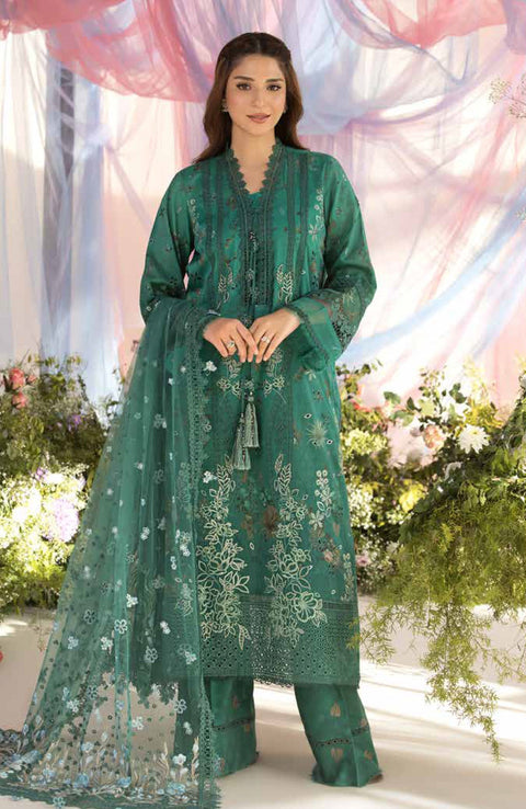 Sobia_Nazir - Sobia Nazir Luxury Lawn'25 Embroidered Suits Unstitched 3 Piece - Summer Collection - aubranz.com