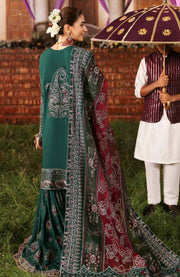 Nureh - Jhoomro By Nureh Embroidered Organza Suit Unstitched 3 Piece - aubranz.com