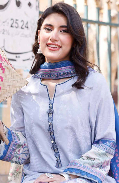 Asimjofa - Arabic Lawn Collection'24 By Asim Jofa Lawn Suit Unstitched 3 Piece Summer Collection - aubranz.com