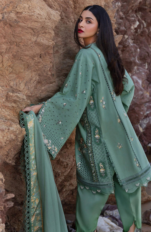 Crimson - Crimson Flow Luxury Lawn'25 Embroidered Suits Unstithced 3 Piece - Summer Collection - aubranz.com