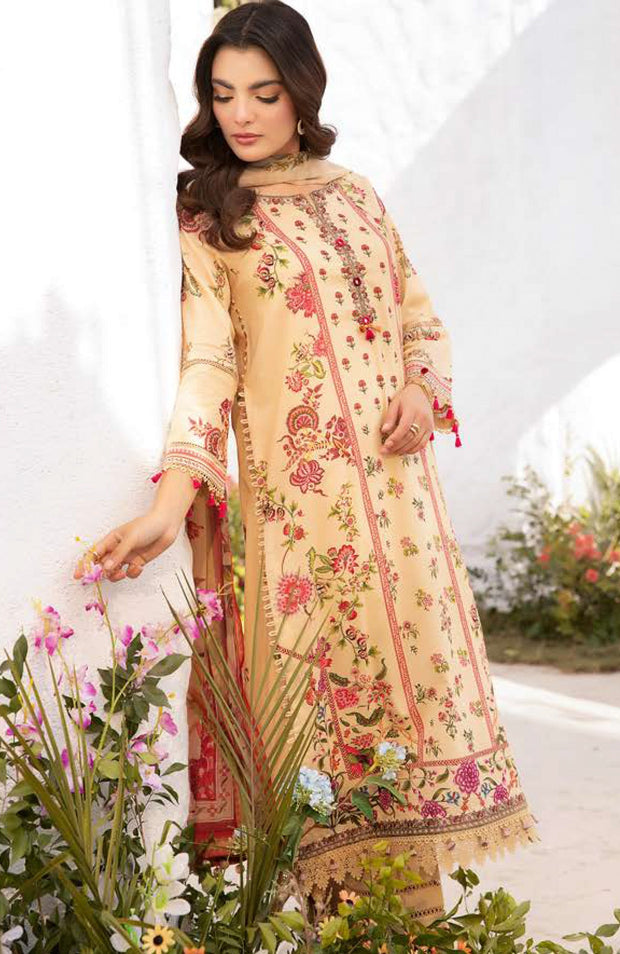 Mariab - Maria B M Basic Vol-1 Printed Lawn Suits Unstitched 3 Piece - Summer Collection - aubranz.com