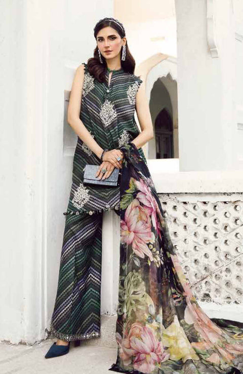 Mariab - M Prints Intermix Fall Edit'25 By Maria B Embroidered Cambric Suits Unstitched 3 Piece - Winter Collection - aubranz.com