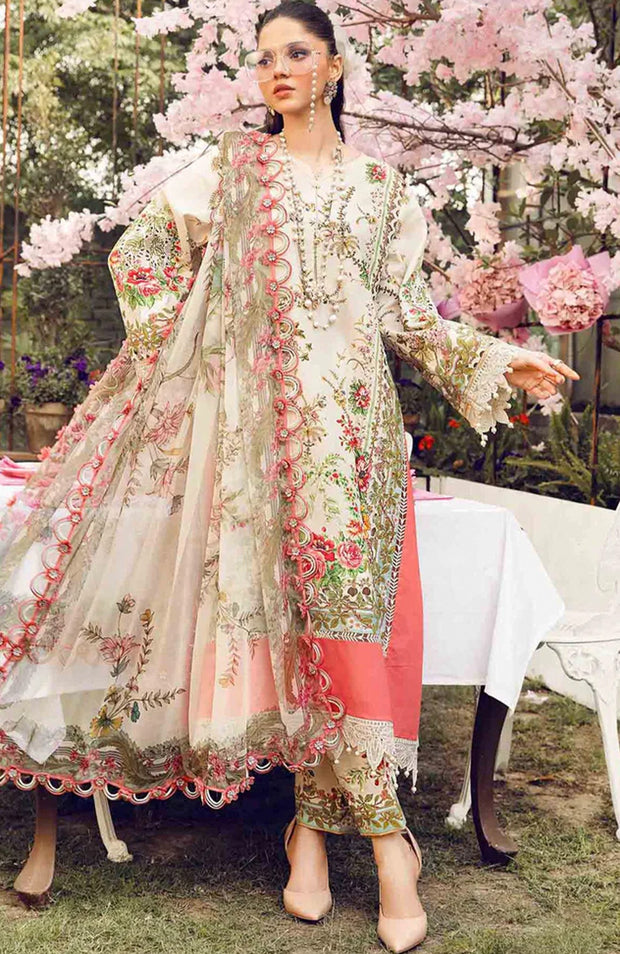 Mariab - MPrint Eid Edit'25 By Maria B Embroidered Lawn Suits Unstitched 3 Piece - Summer Collection - aubranz.com
