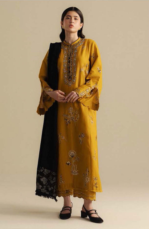 Zara_Shahjahan - COCO WINTER'25 BY ZARA SHAHJAHAN EMBROIDERED KHADDAR SUITS UNSTITCHED 3 PIECE - WINTER COLLECTION - aubranz.com