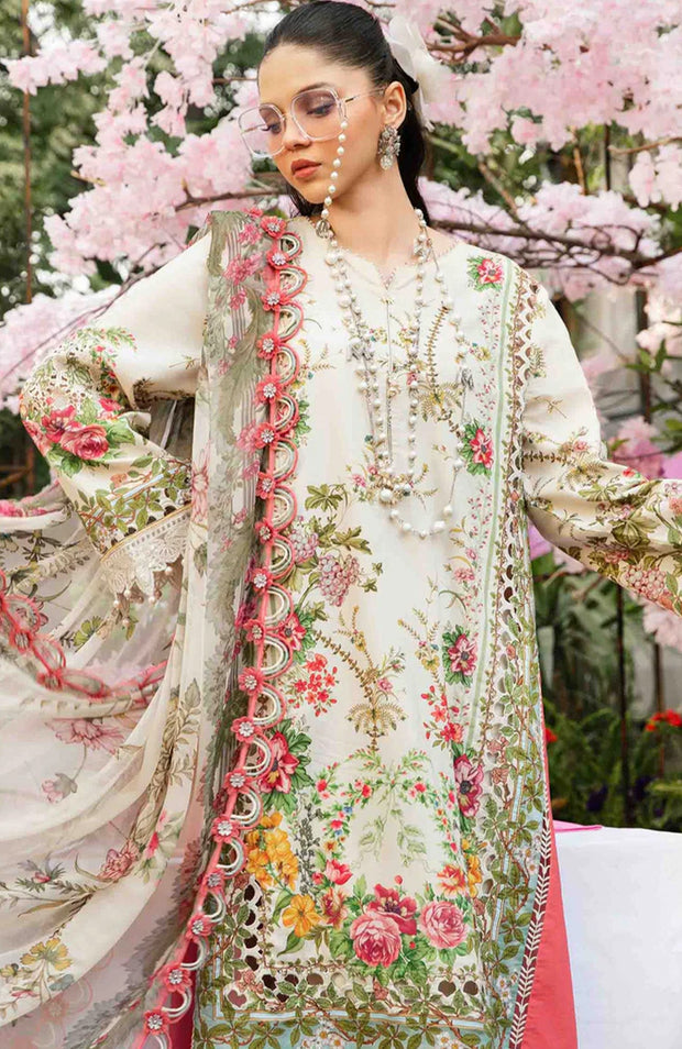 Mariab - MPrint Eid Edit'25 By Maria B Embroidered Lawn Suits Unstitched 3 Piece - Summer Collection - aubranz.com