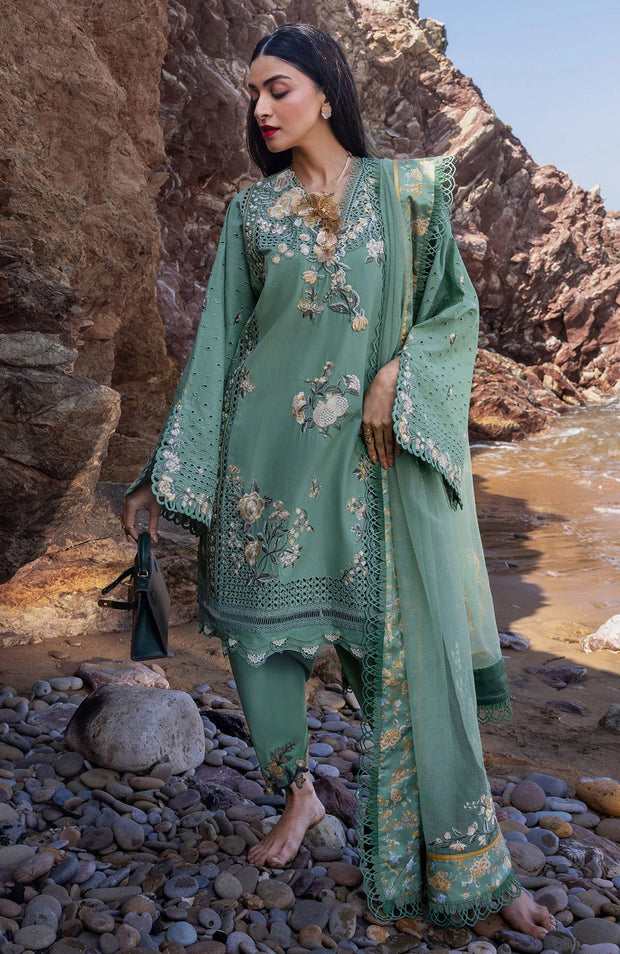 Crimson - Crimson Flow Luxury Lawn'25 Embroidered Suits Unstithced 3 Piece - Summer Collection - aubranz.com