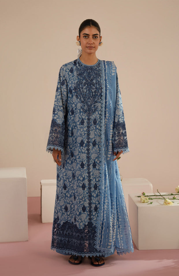 Afrozeh - Floral Charm'25 by Afrozeh Embroidered Lawn Suits Unstitched 3 Piece - Summer Collection - aubranz.com