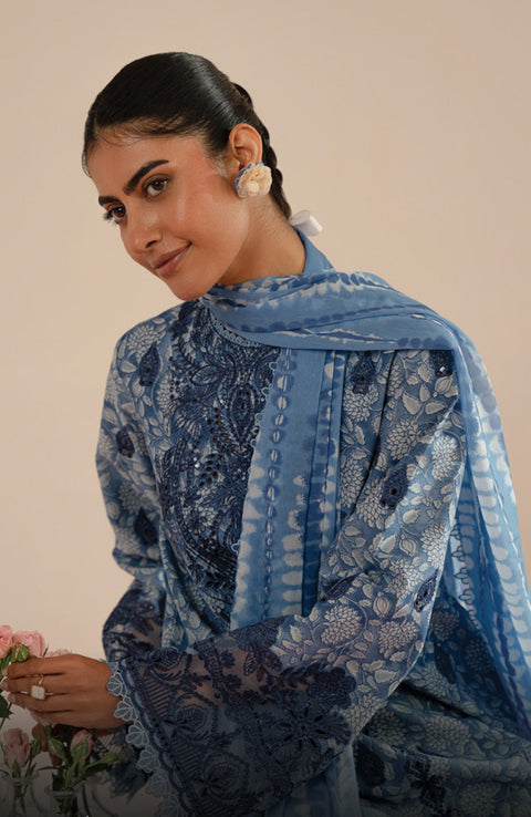 Afrozeh - Floral Charm'25 by Afrozeh Embroidered Lawn Suits Unstitched 3 Piece - Summer Collection - aubranz.com